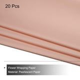 20 Pcs Flower Wrapping Paper 22.8X22.8 Inch Waterproof Florists Wrapping Paper For Florist Bouquet Supplies, Diy Crafts, Gift/Gift Box Packaging Light Red