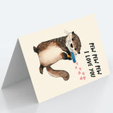 Cute Otter Valentines Day Card For Husband Wife, Sweet Anniversary Birthday Gifts For Girlfriend Boyfriend, I Love You Card