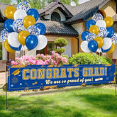 36 Pieces Class Of 2025 Graduation Party Decorations Banner, Large Congrats Grad Banner With 35 Pieces Balloons 2025 Yard Signs For High School College Graduation Party Supplies(Purple)