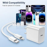 4 Pack 20W USB C Fast Charger with 6FT Cable PD Wall Charger for iPhone 14 13 12 11 and iPad