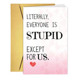 Funny Valentine'S Day Card For Her Him Husband Wife Boyfriend Girlfriend, Sarcastic G-Day Card For Best Friend Bestie Or Loved One, Humorous Galentine'S Day Cards Gift