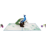 Elegant 3D Peacock Pop-Up Card – Handmade Greeting Card With Floral Perch & Vibrant Feathers – Perfect For Birthdays, Anniversaries, Thank You Notes & Special Occasions, A22