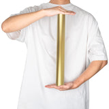 Gold Wrapping Paper Solid Color - Mini Roll - For Wedding, Birthday, Shower, Congrats, And Holiday - 17 Inches X 32.8 Feet