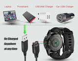 2 Pack 3.93FT Replacement Charging Cable for Compatible Garmin Smartwatches