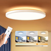 12 Inch Dimmable LED Ceiling Light with Remote 3000K-6500K Ultra Thin Flush Mount