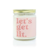 Soy Candle – Let’S Get Lit, 9Oz – Marine Amber Musk Scent, Natural Ingredients, Hand-Poured In Usa, Long-Lasting Burn, Vegan & Paraben-Free
