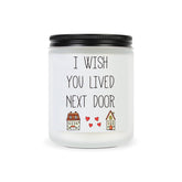 Gifts For Women, Best Friends Housewarming Birthday Gifts, Wish You Lived Next Door Gift For Sisters, Besties, Unique Friendship Present For Women, Funny Lavender Candles For Her Valentines Day
