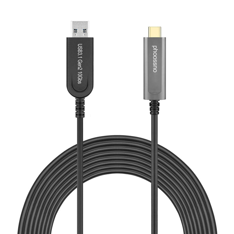 Usb A To C Fiber Optical Extension Cable Usb 3.1 Gen2 10Gbps 15M 50Ft Compatib