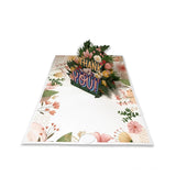 3D Pop-Up Thank You Card – Floral Bouquet Appreciation Greeting Card – Unique Thank You Card With Envelope For Teachers, Friends, Colleagues & Loved Ones H17