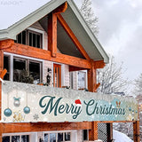 Merry Christmas Yard Banner - Large, 120X20 Inch | Outdoor Christmas Banner For Party Decorations
