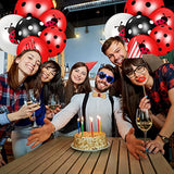 48 Pieces Ladybug Balloons 12 Inch Latex Balloons Black White Polka Dots Party Supplies For Ladybug Birthday Party Boys Girls Jungle Theme Birthday Decorations