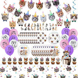 Cat Birthday Party Kit: 137-Piece Set for 20 Guests