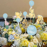 16Pcs Classic Winnie Centerpieces For Baby Shower Decorations Boys Oh Baby Table Centerpieces For Boys Baby Shower Party Decorations