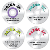 Big Dot of Happiness Drink If 90s Throwback Drinking Card Game - CD-Shaped Party Entertainment, 24 Retro Challenge Cards, Premium Nostalgic Group Activity for Adults