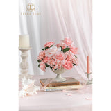 Peach Pink Rose Flowers, 26Pcs Artificial Flower For Decoration Fake Rose With Stem For Diy Wedding Bouquets, Centerpieces, Bridal Shower, Party, Flower Arrangements Decorations