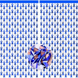 2 Pack Blue Ribbon Awareness Backdrop Fringe Curtains Decorations
