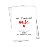 | Sexy Anniversary Cards For Men, Naughty Love Card For Boyfriend Or Husband, Dirty Anniversary Day Card For Him, Adult Humor Funny Raunchy Card (Smile And Horny)