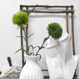 Fake Green Carnations, Artificial Flowers Green Carnations For Home Decoration Wedding Decor 4Pcs