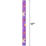 Unicorn Birthday Wrapping Paper Roll - 17" X 16.4 Ft - Purple Magical Horse Gift Wrap For Girls Birthday Party(Unicorn)