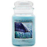 Rain Large Glass Apothecary Jar Scented Candle, 21.25 Oz, Blue