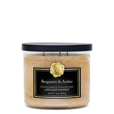 Bergamot & Amber Glass 3-Wick Bowl, Scented Candle, 14 Oz., Brown