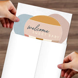 Huge Illustrated Welcome Baby Card / 8.5" X 11" Large Newborn Greeting Card/Adorable Extra Large Congratulations New Parents Card