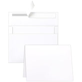 White Blank Greeting Cards With Envelopes 5 X 7 Heavyweight Folded White Cardstock And A7 Envelopes Printable Self Seal 20 Packs For Wedding Invitations, Birthday, Thank You Cards, Mailing