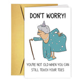 Rude Birthday Card Friendship Card For Woman, Funny Getting Older Card For Friends Bestie Family Wife, Gag 50Th 60Th 70Th 80Th 90Th Birthday Gift Mom Grandma, Happy Birthday Card Old Age Women