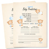 Baby Predictions And Advice Cards - 50 Keepsake 5" X 7" Cards, Fun Baby Shower Games And Activities, Advice For New Parents To Be, Wishes For Baby And Family (Baby Boy)