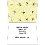 Will You (Bee) My Valentine Greeting Card Featuring A French Bulldog In A Bee Costume With Mailing Envelope