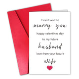 Happy Valentines Day Card For Future Husband, Funny Fiance Valentines Day Card From Fiancee, Card For Fiance