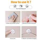 50 Clear Mini Light Clips: Small Hooks With Adhesive Strips For Indoor String Light - Plastic Damage Free Wall Hook For Hanging Tiny Fairy Christmas Light Cable Hangers Decoration Decor (50)