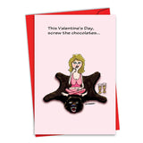 - Funny Valentines Day Card For Adults - Naughty Valentine, Spouse Notecard With Envelope (1 Card) - Screw The Chocolate 2053