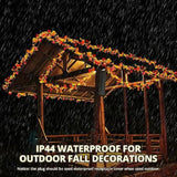 Fall Decorations Fall Garland With Lights 9Ft Plug In Lighted Thanksgiving Garland With 50 Incandescent Bulbs Fall Decor Lights For Outdoor Indoor Home Party Autumn Halloween Fall Harvest Decor