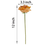 Artificial Satin Rose Flower Heads,48 Pcs Silk Rose Heads With Stems,3.3'' Rose Artificial Flowers Bulk,Artificial Rose Flower Heads For Diy Crafts Bouquet (48, Toffee)