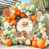 Dusty Green Orange White Balloon Arch Kit Pastel Ivory Sand Garland for Party Decor