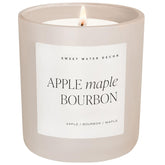 Autumn Candle For Home, Scented - Apple Maple & Bourbon - Long Lasting 70 Hours Burn Time Candle Soy Wax - Decorative Candles Scented For Fall - Designed In Usa 15Oz