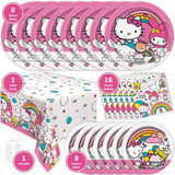 Hello Kitty Birthday Decorations - Hello Kitty Party Decorations - Plates, Napkins, Tablecloth, Checklist - Party Supplies for 8 Guests