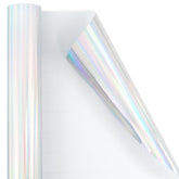 Holographic Iridescent Shiny Sparkle Metallic Glitter Silver Gift Wrapping Paper For Birthday, Valentines, Mothers Day, Graduation, Wedding, Fathers Day, Christmas (17 In X 32.8 Ft)