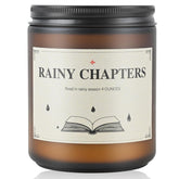Rainy Chapters Scented Jar Candle - 100% Soy Wax Aromatherapy Candle With Juniper & Cedar Notes, Long-Lasting Fragrance For Home, Relaxation Romantic Ambience (4Oz, 20-Hour Burn Time)