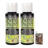DecoArt Patio Paints: Weatherproof Wrought Iron Acrylic Paint, 2-Pack, 2oz, Scruff & Scratch Resistant for Concrete, Terracotta and Wood Patio Decor + E-Book