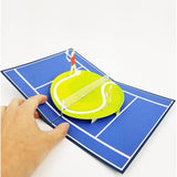 Tennis Birthday Card - Thank You, Birthday, Father'S Day, Congratulations, Anniversary Day, Retirement, Tennis Lovers (Tennis Pop Up Card)