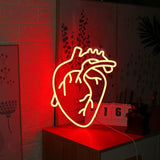 Human Heart Neon Sign USB Dimmable Anatomical LED Wall Light for Bedroom Bar Living Room Decor