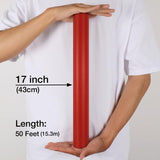 Red Matte Wrapping Paper, 17 Inches X 50 Feet (70.8 Sq.Ft.) Solid Color Pearly-Lustre Paper Roll For Christmas Birthday Baby Shower Wedding Gift Wrap