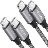2 Pack 60W USB C to USB C Fast Charging Cable 3FT Type C Charger Cord for iPhone 17 16 15 MacBook iPad Samsung Pixel