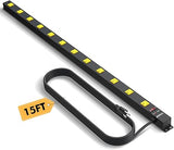 Heavy Duty Metal Surge Protector Power Strip 12 Outlets 15FT Extension Cord 2100J Black