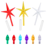 Ceramic Christmas Tree Replacement Lights Bulbs, Flame Shape Light Up Artcraft Accessories For Ceramic Tree, Multicolor