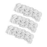 36 Pcs Mini Artificial Rose Flower Heads - 25Mm Faux Roses For Diy Wedding Decor, Hair Clips, Cake Toppers, And Party Crafts (36, White)