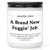 Job Promotion Candle Gifts For Women & Men – Congratulations Gift For Her & Him, New Job Soy Wax Scented Candle, Funny Office Gift For Friend, Coworker, Work Bestie (New Job)