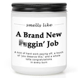 Job Promotion Candle Gifts For Women & Men – Congratulations Gift For Her & Him, New Job Soy Wax Scented Candle, Funny Office Gift For Friend, Coworker, Work Bestie (New Job)